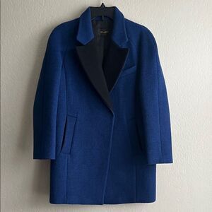 Like New! CC Collect Wool Blend Coat Blue and Black in Size M